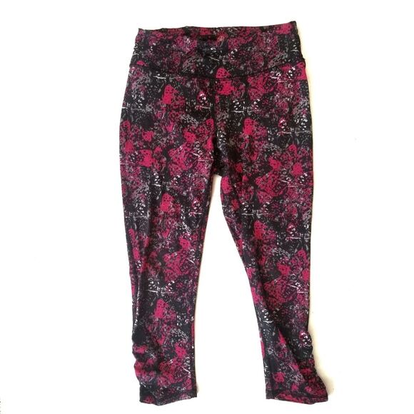 Gaiam | Splatter Print Crop Length Leggings Hidden Pocket - Picture 1 of 6